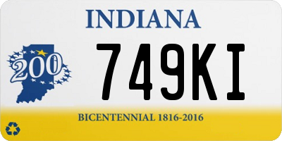 IN license plate 749KI