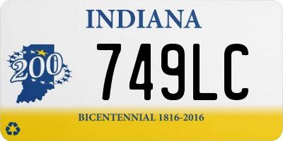 IN license plate 749LC