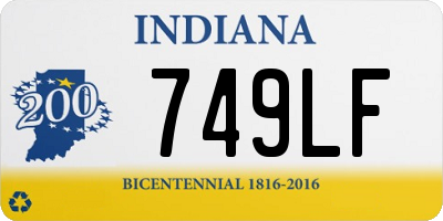 IN license plate 749LF