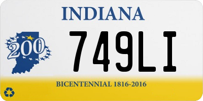 IN license plate 749LI