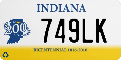 IN license plate 749LK