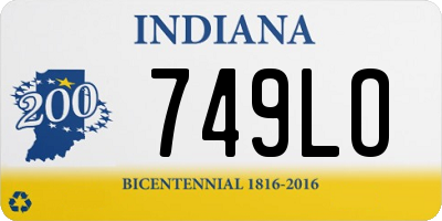 IN license plate 749LO