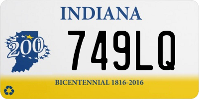 IN license plate 749LQ