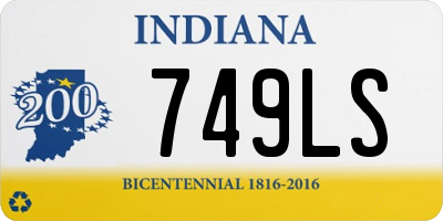 IN license plate 749LS