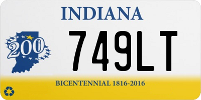IN license plate 749LT