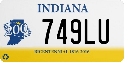 IN license plate 749LU