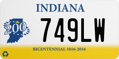 IN license plate 749LW