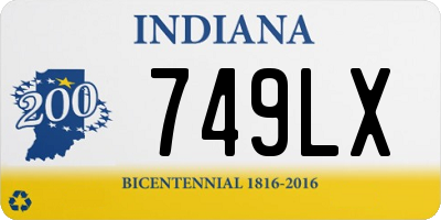 IN license plate 749LX