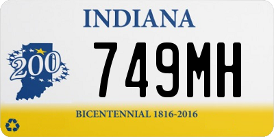 IN license plate 749MH