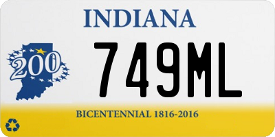 IN license plate 749ML