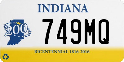IN license plate 749MQ