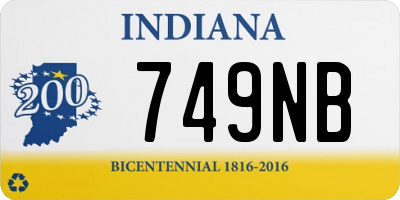 IN license plate 749NB