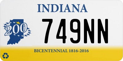 IN license plate 749NN