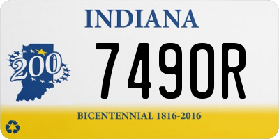IN license plate 749OR