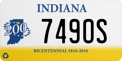 IN license plate 749OS