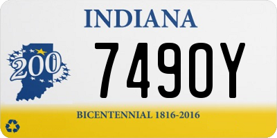 IN license plate 749OY