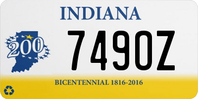 IN license plate 749OZ