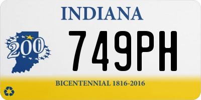 IN license plate 749PH