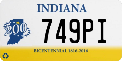 IN license plate 749PI