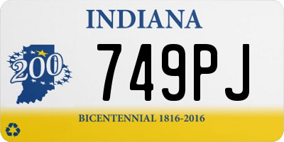 IN license plate 749PJ