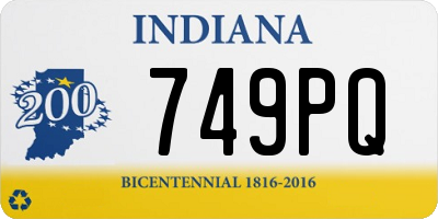 IN license plate 749PQ