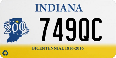 IN license plate 749QC