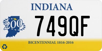 IN license plate 749QF