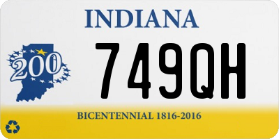 IN license plate 749QH