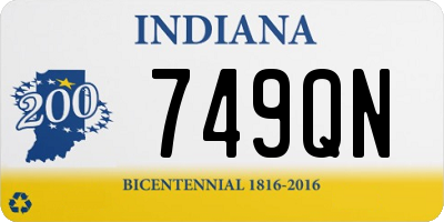 IN license plate 749QN