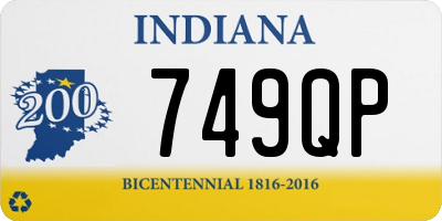 IN license plate 749QP