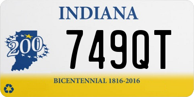 IN license plate 749QT