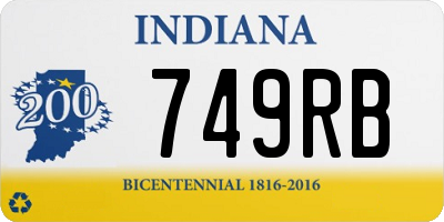 IN license plate 749RB