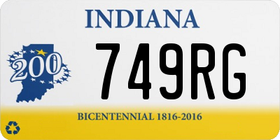 IN license plate 749RG