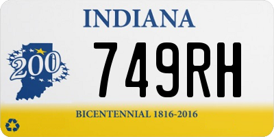 IN license plate 749RH