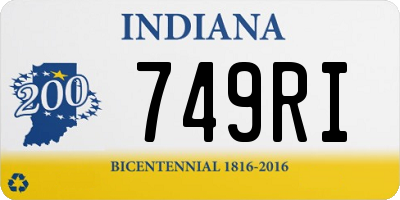 IN license plate 749RI