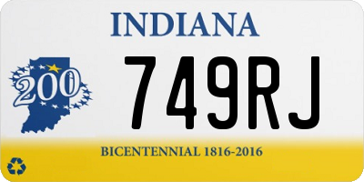 IN license plate 749RJ