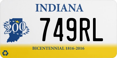 IN license plate 749RL