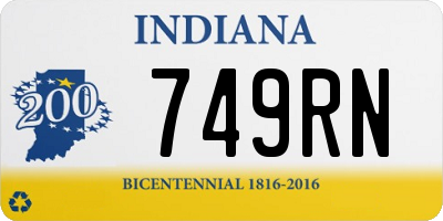 IN license plate 749RN