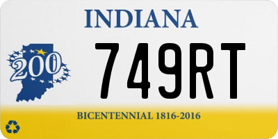 IN license plate 749RT