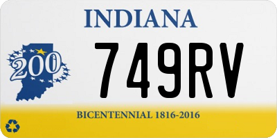 IN license plate 749RV