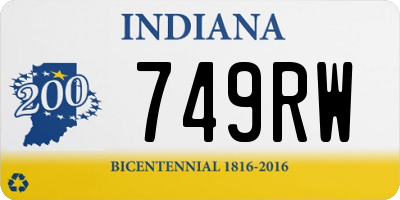 IN license plate 749RW