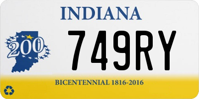 IN license plate 749RY