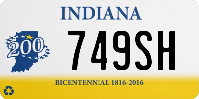 IN license plate 749SH