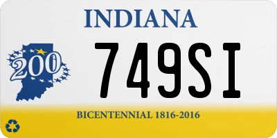IN license plate 749SI