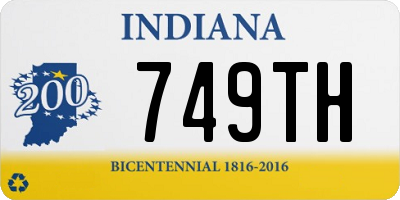 IN license plate 749TH