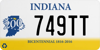 IN license plate 749TT