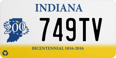 IN license plate 749TV