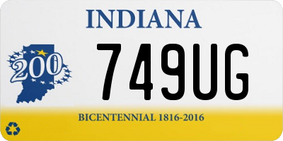 IN license plate 749UG