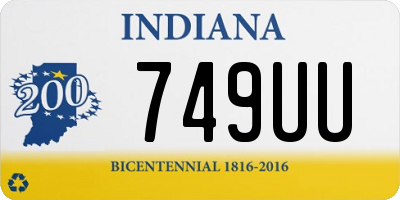 IN license plate 749UU