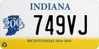 IN license plate 749VJ